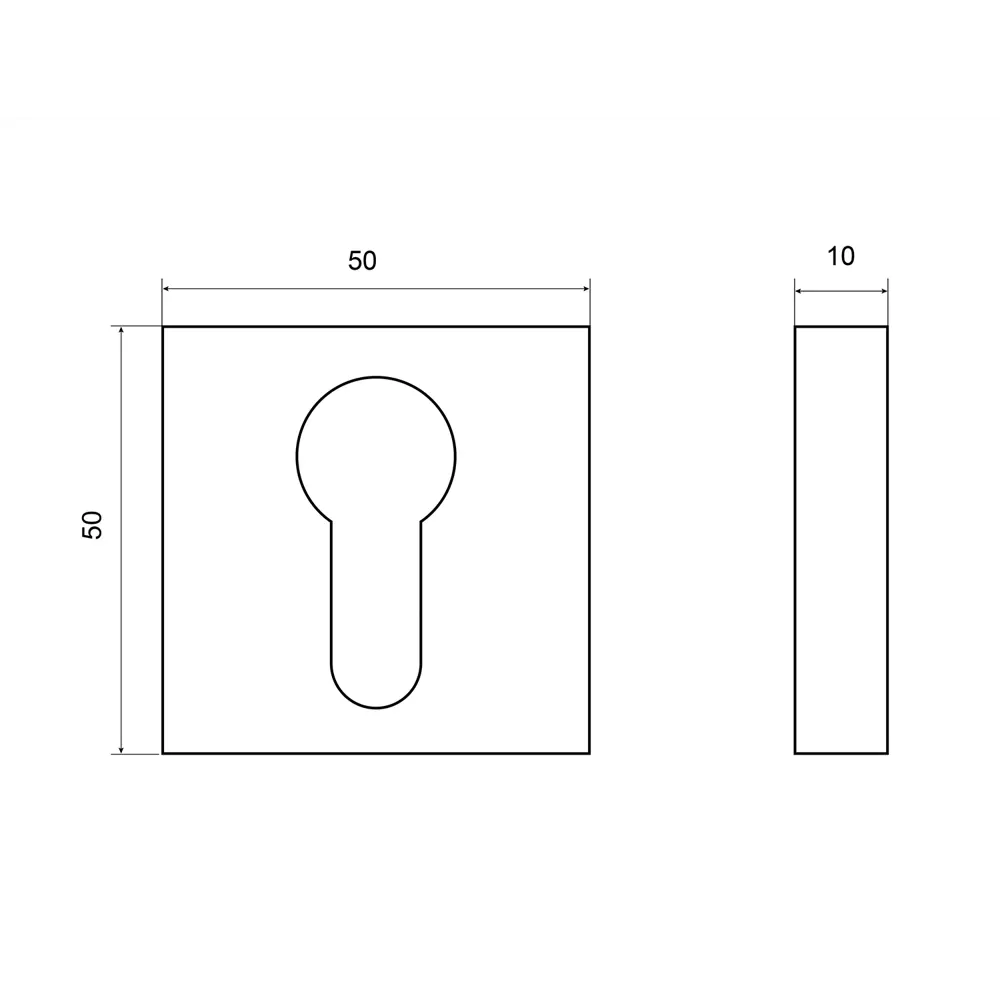 Накладка PALLADIUM X ET Black для скрытого монтажа дверных цилиндров 87099650 STLM-0073201 - Вид №3