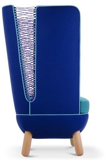 Adrenalina Кресло из ткани с высокой спинкой для контракта Sly sun-id-1397072 - Вид №2