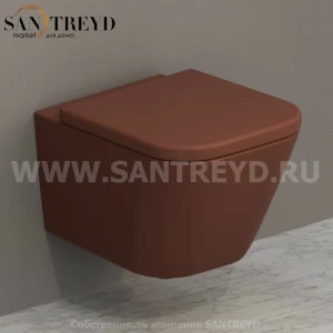 STS07MT Подвесной унитаз настенный Коричневый Ceramica Globo STONE Италия