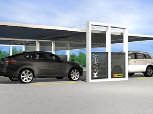 Kopron® Стальной навес с порошковым покрытием для парковочного места sun-id-1391395 - Вид №1