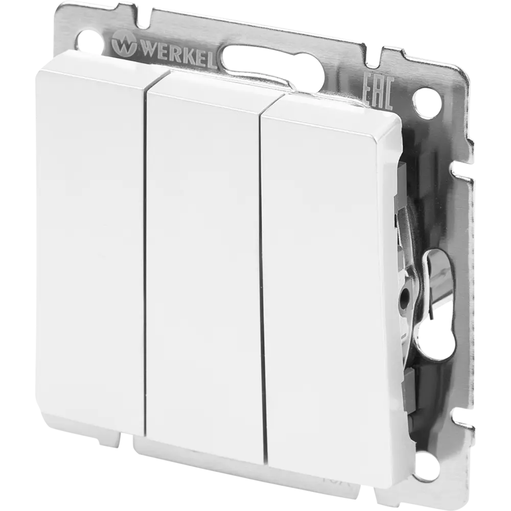 Выключатель встраиваемый Werkel 3 клавиши, цвет серебряный Встраиваемые механизмы STLM-2186802 - Вид №2