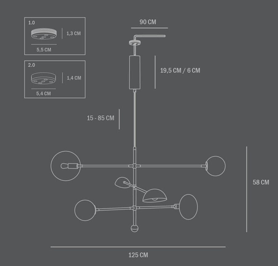 Регулируемая люстра 101 Copenhagen SAHN CHANDELIER ARCH-00076804 - Вид №3
