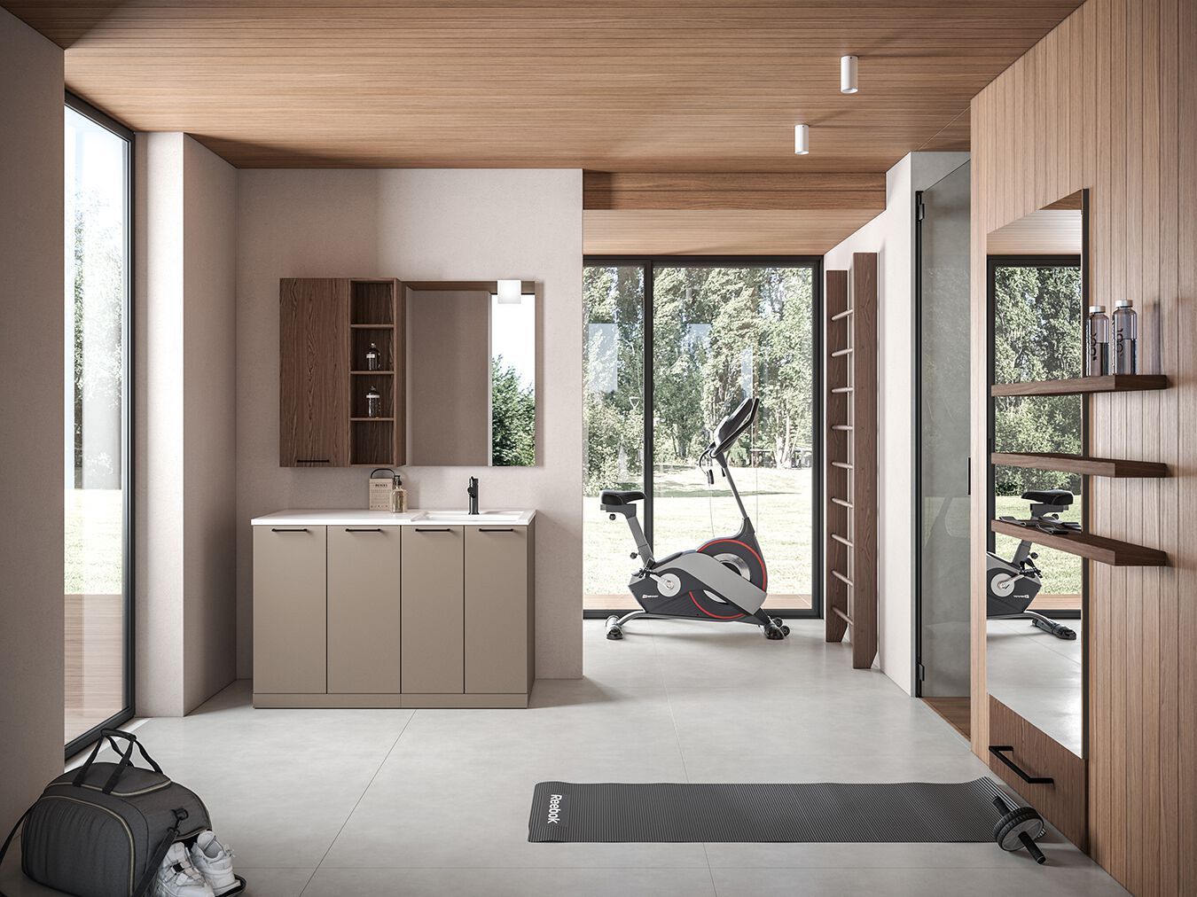 Шкаф для белья с распашными дверцами для стиральной машины BMT Kosmo ARCH-00122579