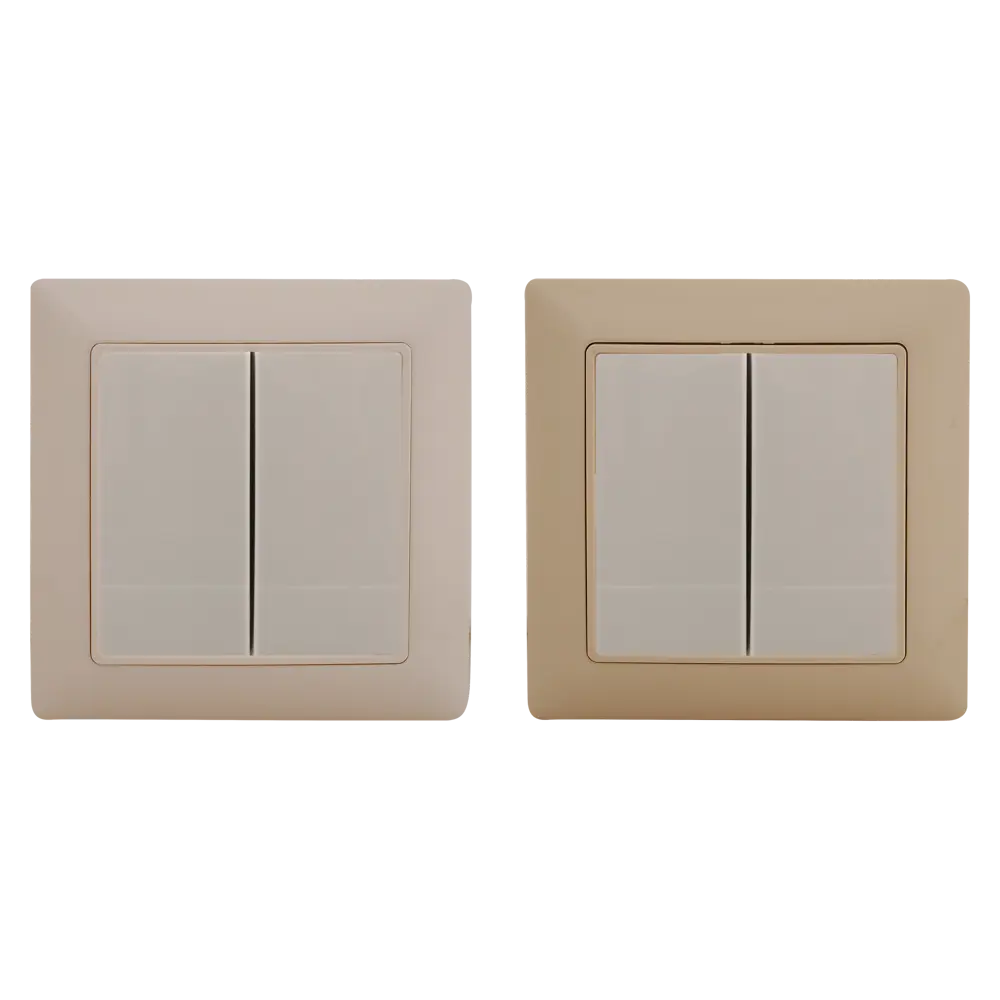 Выключатель встраиваемый ABB Basic 55 2 клавиши, цвет белый Basic55 STLM-2127049 - Вид №1