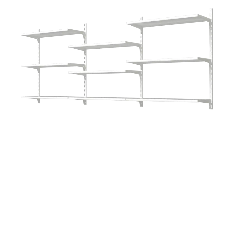 Полка Spaceo 80x30 см нагрузка до 30 кг сталь цвет белый 2 шт STLM-2064110 - Вид №1