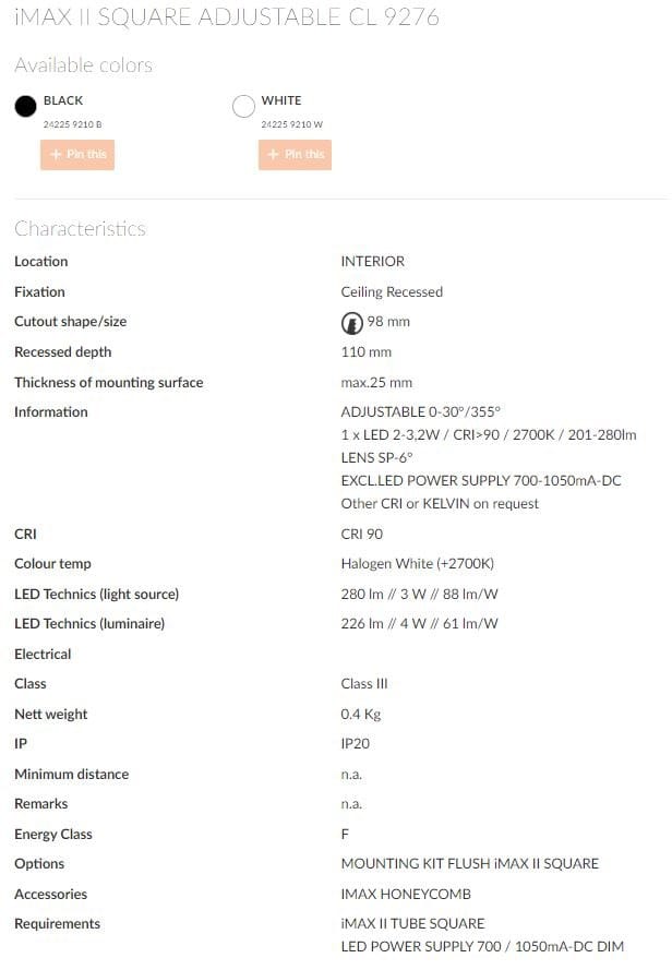 Квадратный светодиодный светильник Deltalight iMAX ARCH-00040447 - Вид №7