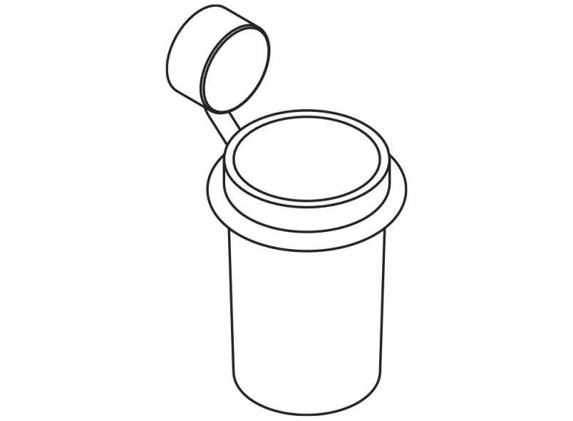 815.04.11065 Стеклянная кружка с держателем HEWI Halter und Becher  - Вид №5