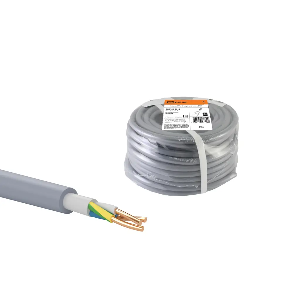 Кабель Tdm Electric NYM 3x2.5 20 м ГОСТ цвет серый 84574128 STLM-2038865  - Вид №2