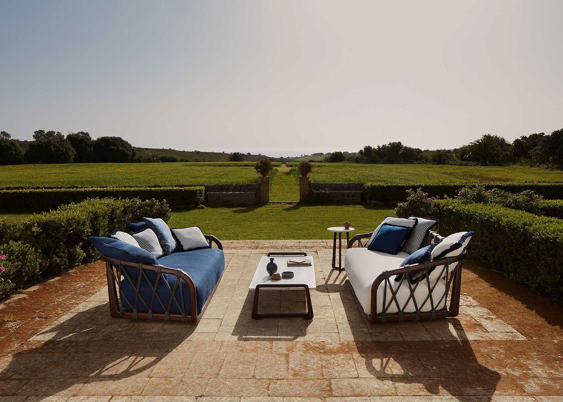 3-местный диван из красного дерева и ткани Exteta Sunset ARCH-00119067 - Вид №20