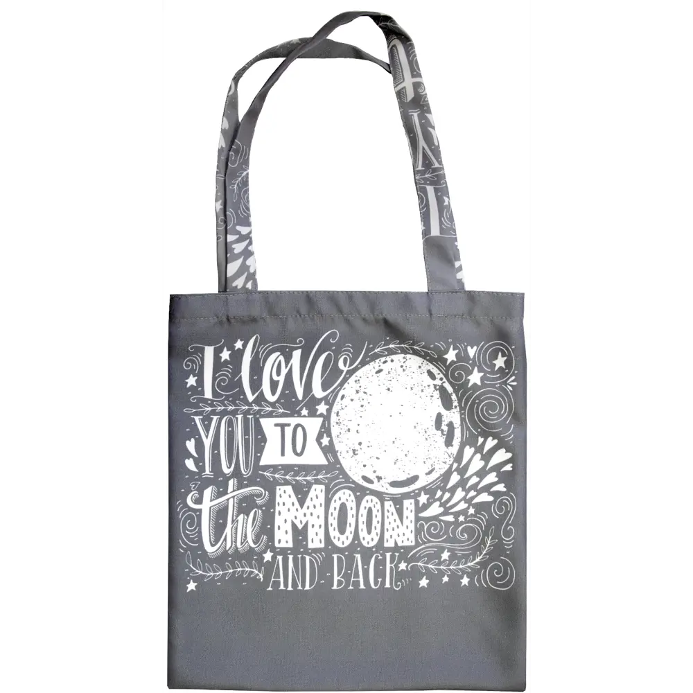 Сумка шоппер Seasons До луны и обратно 40x45 см серая STLM-2204321