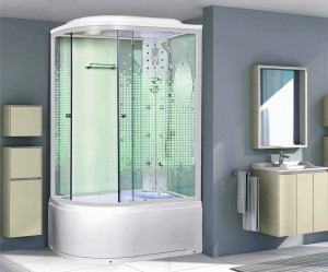 Душевая кабина NG-310-01RN (1200х800х2200) высокий поддон(48см) стекло МОЗАИКА