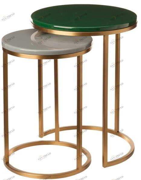 Pols Potten Круглый журнальный столик из стали для гостиной  300-070-034 