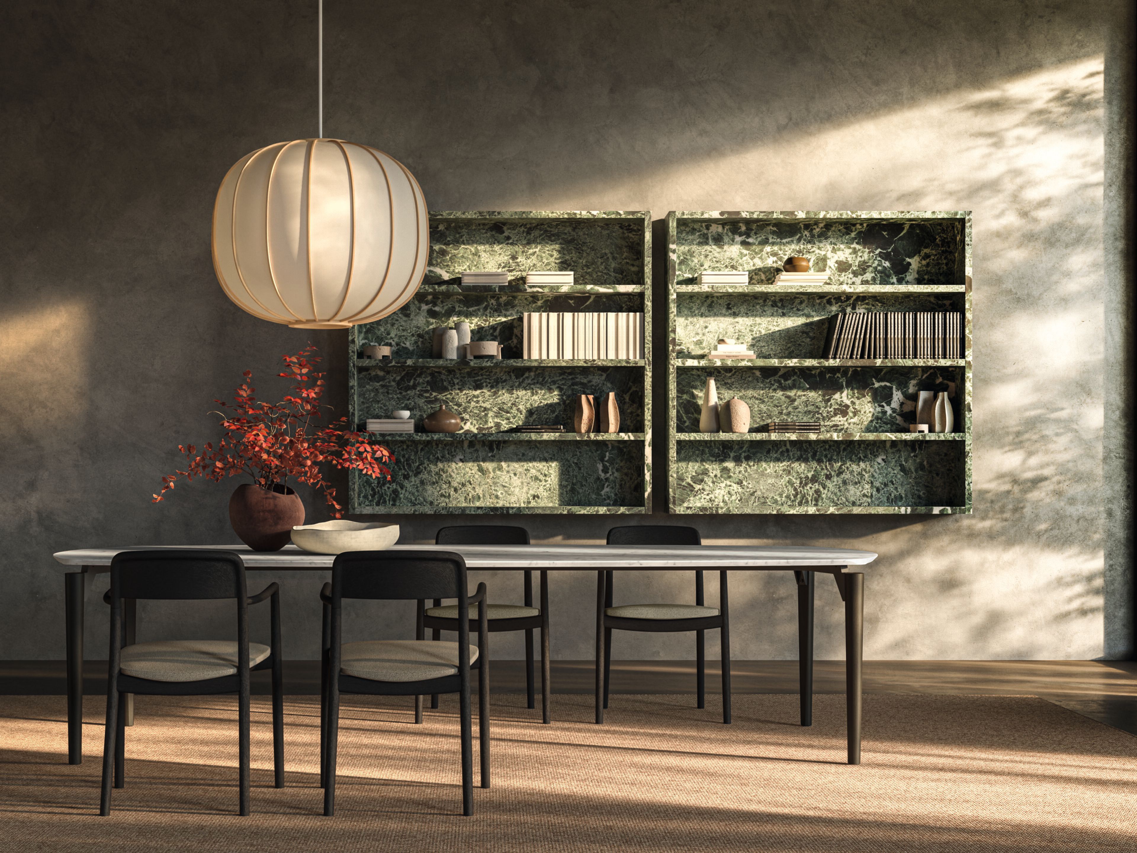 Мраморный книжный шкаф Boffi NOVANTA STONE WALL-SYSTEM ARCH-00135630