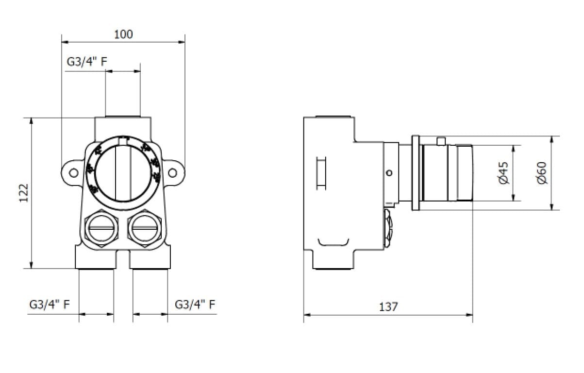 Термостатический смеситель для душа с одним отверстием Aquademy HIGH THERMO TEC ARCH-00073935 - Вид №2