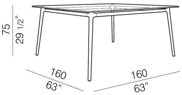REXITE Квадратный хрустальный стол sun-id-1413410 - Вид №2