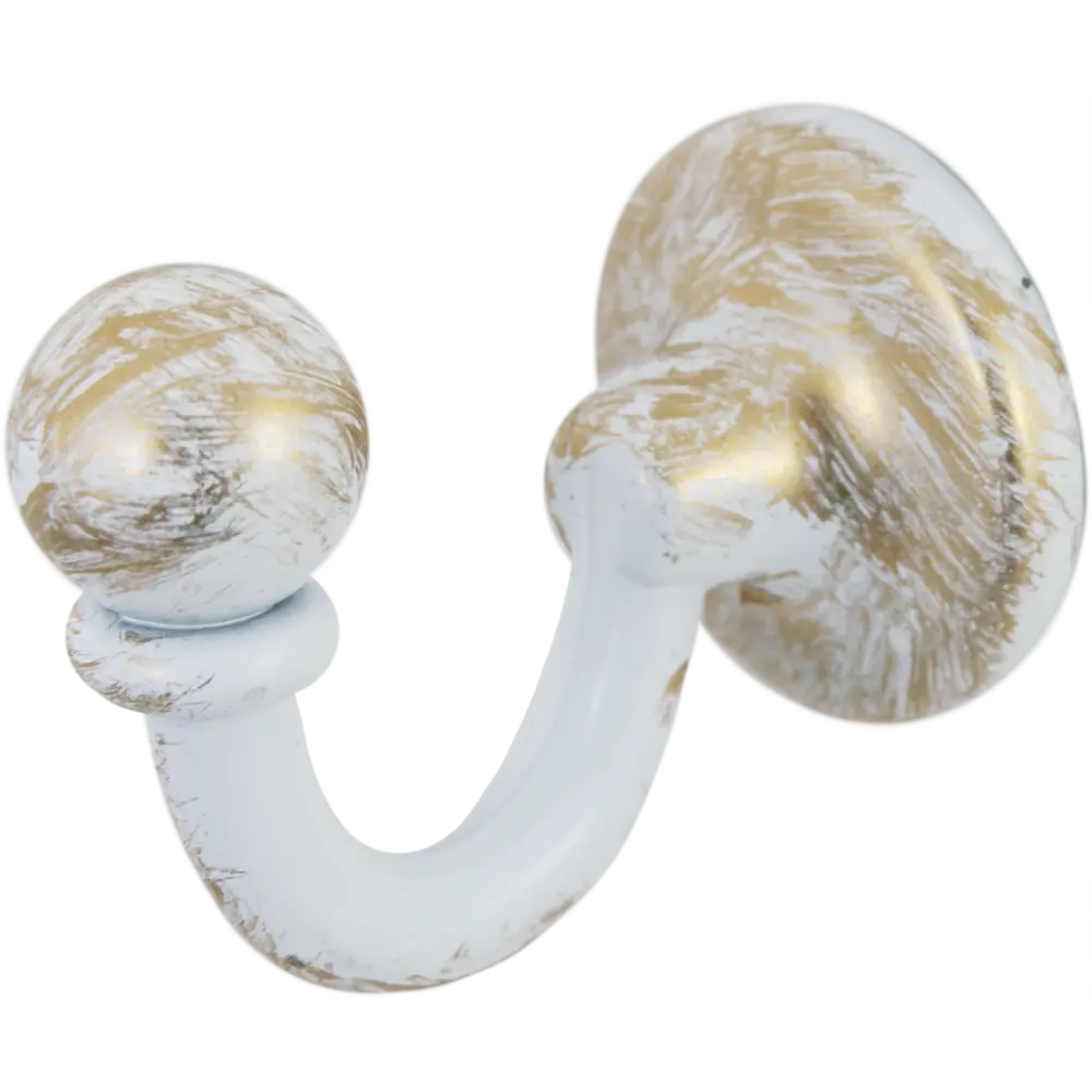 Крючок большой Orbis, металл, цвет античный белый, 2 шт STLM-2088892