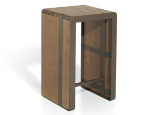 Стул из стали и дерева