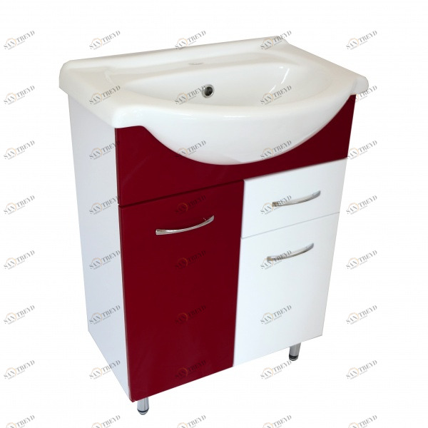 Тумба Роса 60 - Стиль бордовый с ящик. (К) 11899 VAKO 232325