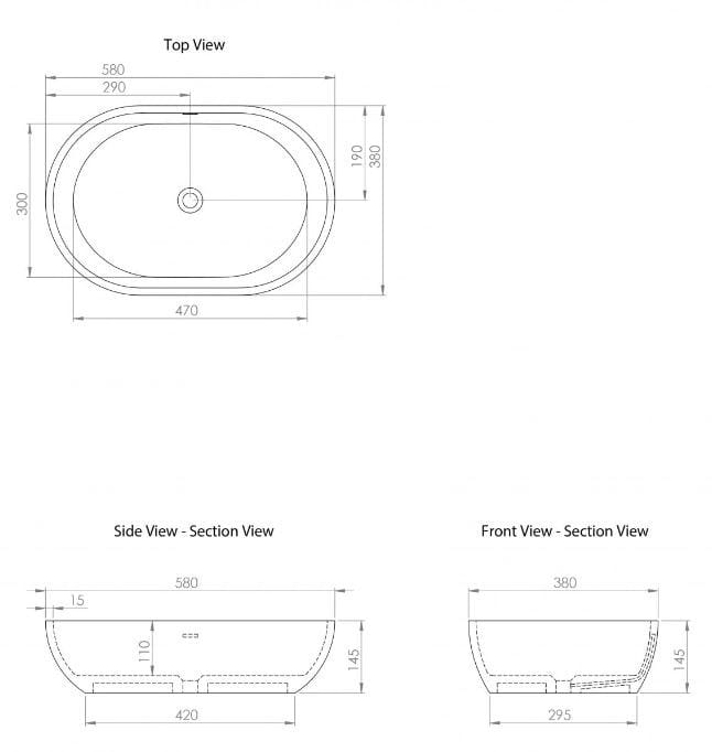 Овальная столешница из смолы LUSSO Picasso ARCH-00003673 - Вид №10