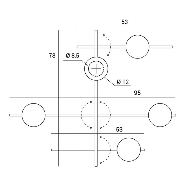 Miloox 1744.221 Настенный светильник с черным каркасом MIKADO. - Вид №2