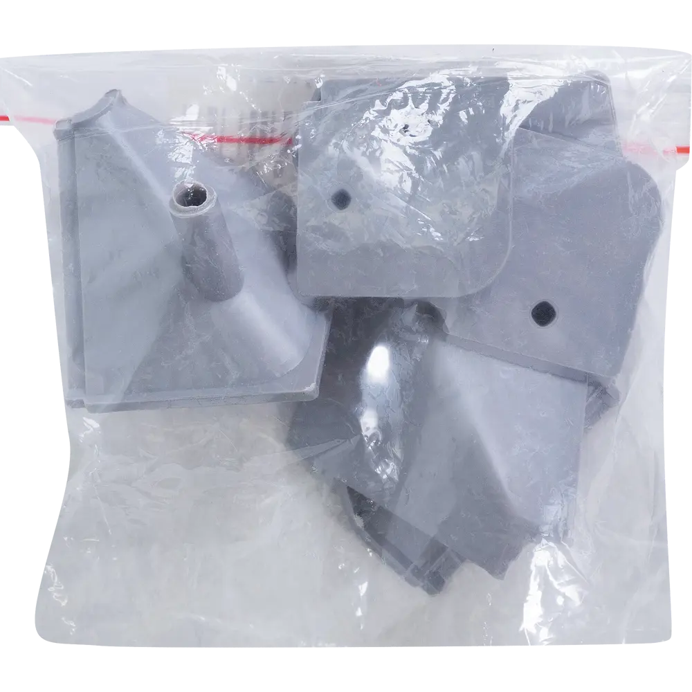 Заглушки к плинтусу ПВХ цвет серый 6 шт Santreyd STLM-2176327 - Вид №3