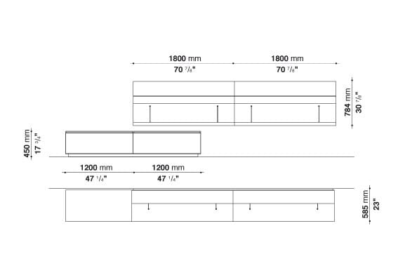 Шкаф с распашными дверцами с ящиками B&B Italia PAB ARCH-00141754 - Вид №17