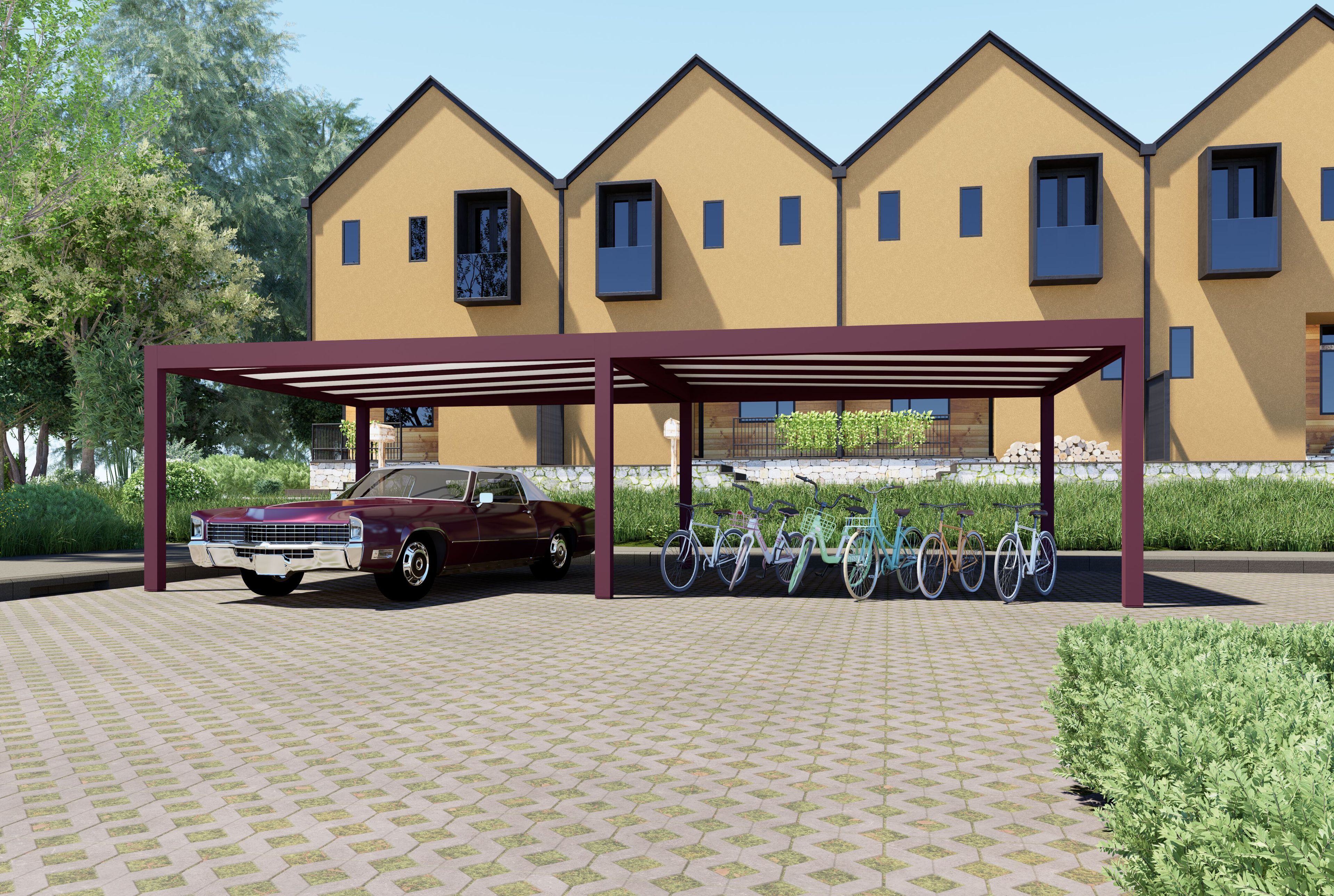 Самонесущая стальная беседка с текстильной мембраной Sprech Q. BOX System ARCH-00088269 - Вид №4