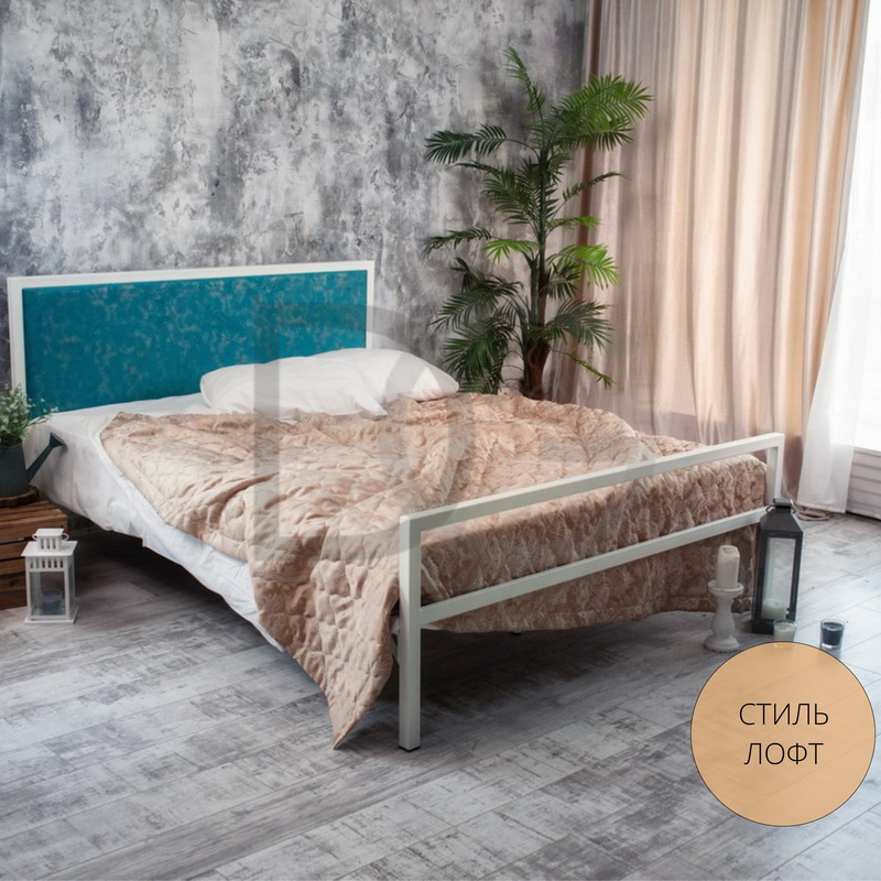 Кровать полутораспальная 140х200 белая "Лоренцо" FRANCESCO ROSSI ЛОРЕНЦО 134690 Белый;голубой  - Вид №2