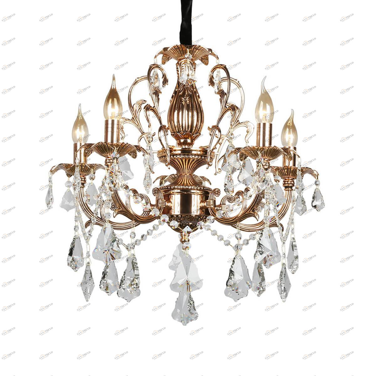 Подвесная люстра Omnilux OML-77723-05 OMNILUX ДИЗАЙНЕРСКИЕ 186444 Золотой 