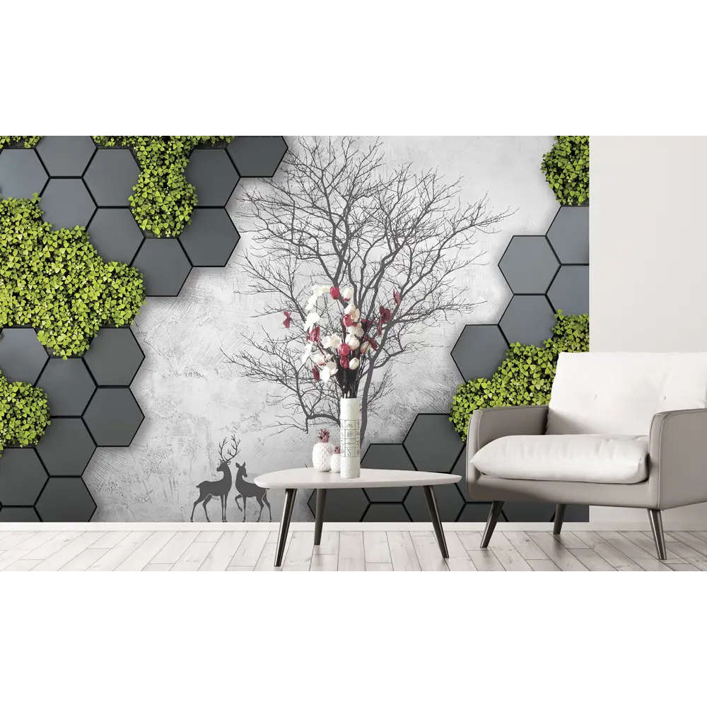 Фотообои Олени в ущелье флизелиновые, 400x270 см, L13-191 FBRUSH 3D FLIZART STLM-2195152 - Вид №2