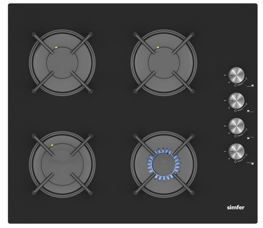 9211433 Газовая варочная поверхность Simfer H60K40S000 STDN-0112408