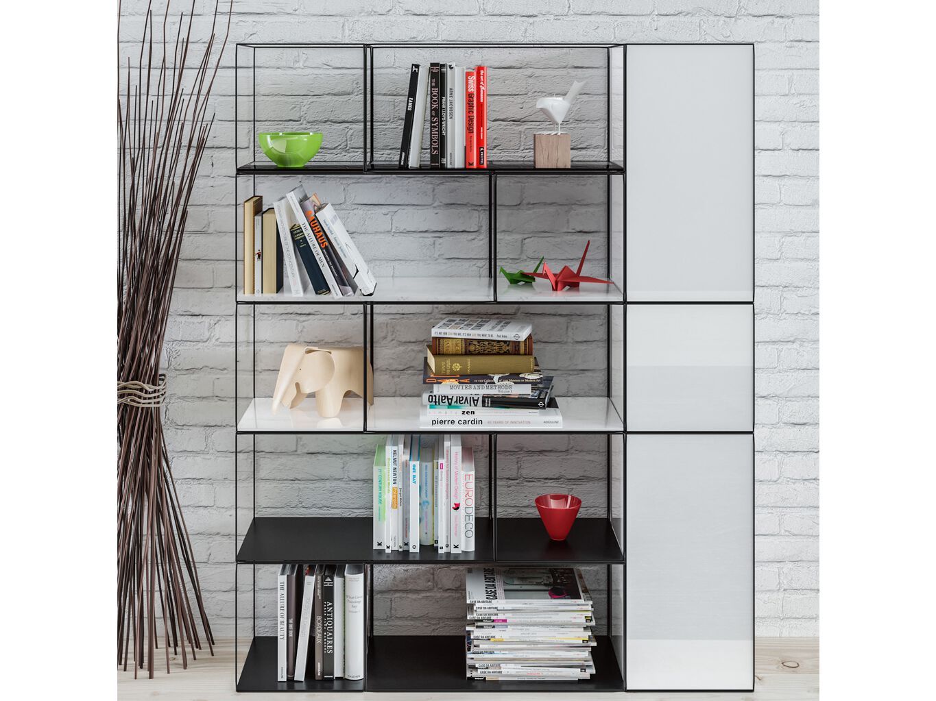 Книжный шкаф из железного прута Pipedesign Qubo ARCH-00076708