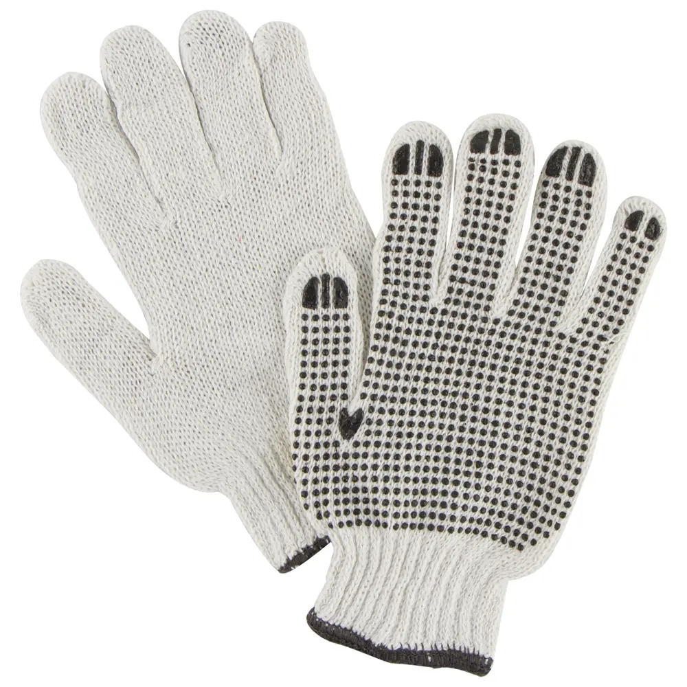 Перчатки трикотажные вязаные с точечным ПВХ-покрытием KWB STLM-2153569