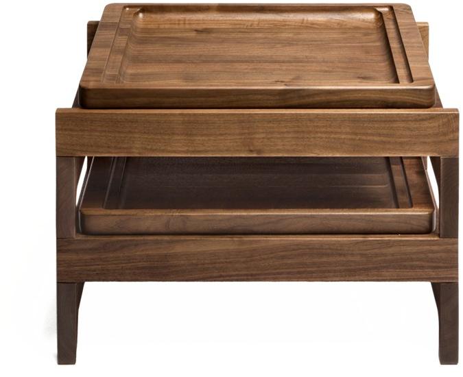 BassamFellows Сервисный столик из массива дерева с подносом Tray Cb-33 - Вид №2