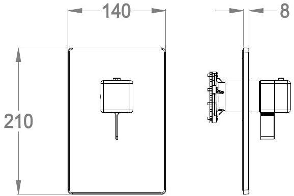 Fir Italia Смеситель для душа однорычажный с тарелкой New playone 90 8580158 - Вид №1