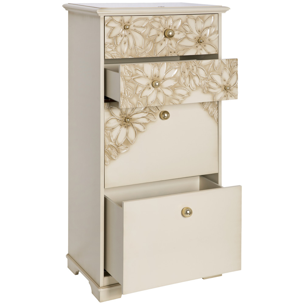 11619 Комод Терра-4 (с 4-мя ящиками) Айвори Мраморное Золото BOGACHO 4627196590502 - Вид №3