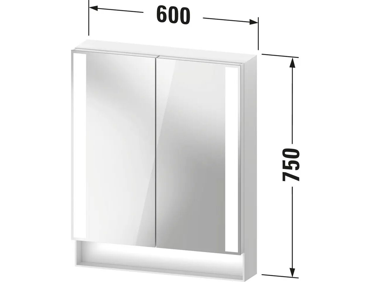 Настенное зеркало с контейнером Duravit Qatego ARCH-00006974 - Вид №1