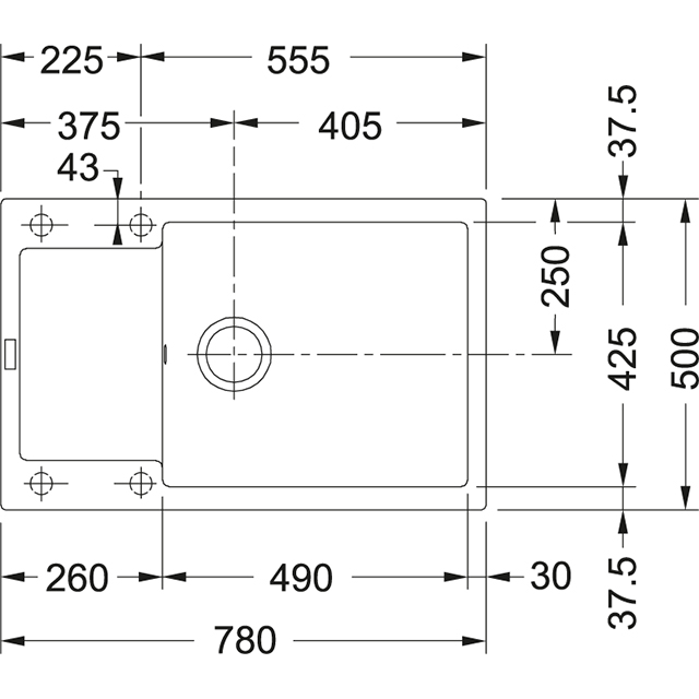 MRG 611-78/49 Мойка кухонная прямоугольная Franke Maris - Вид №1