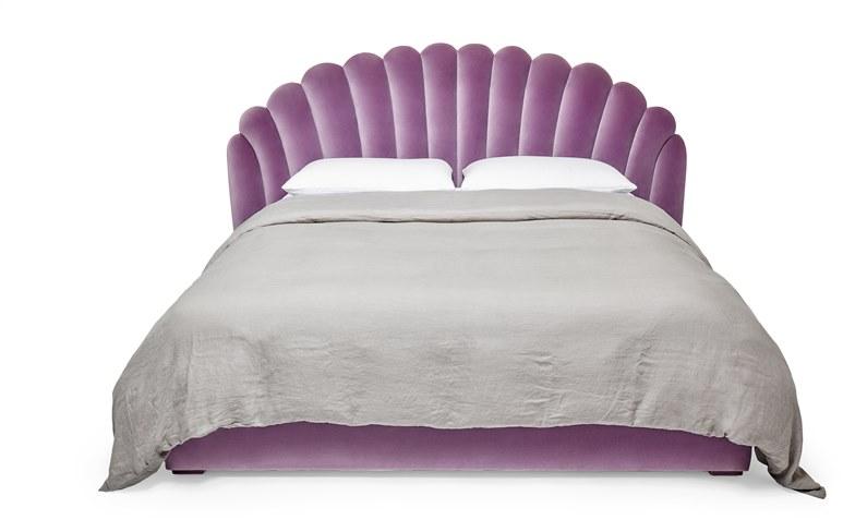 Munna Двуспальная кровать с обивкой из бархата Time sun-id-1453762 - Вид №3
