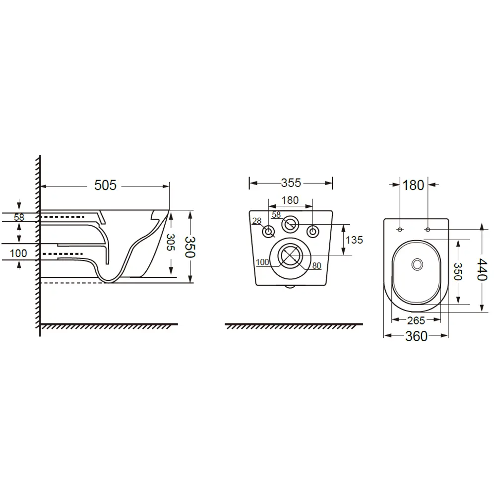 Унитаз подвесной Culto Tor безободковый с сиденьем микролифт STLM-2090043 - Вид №5