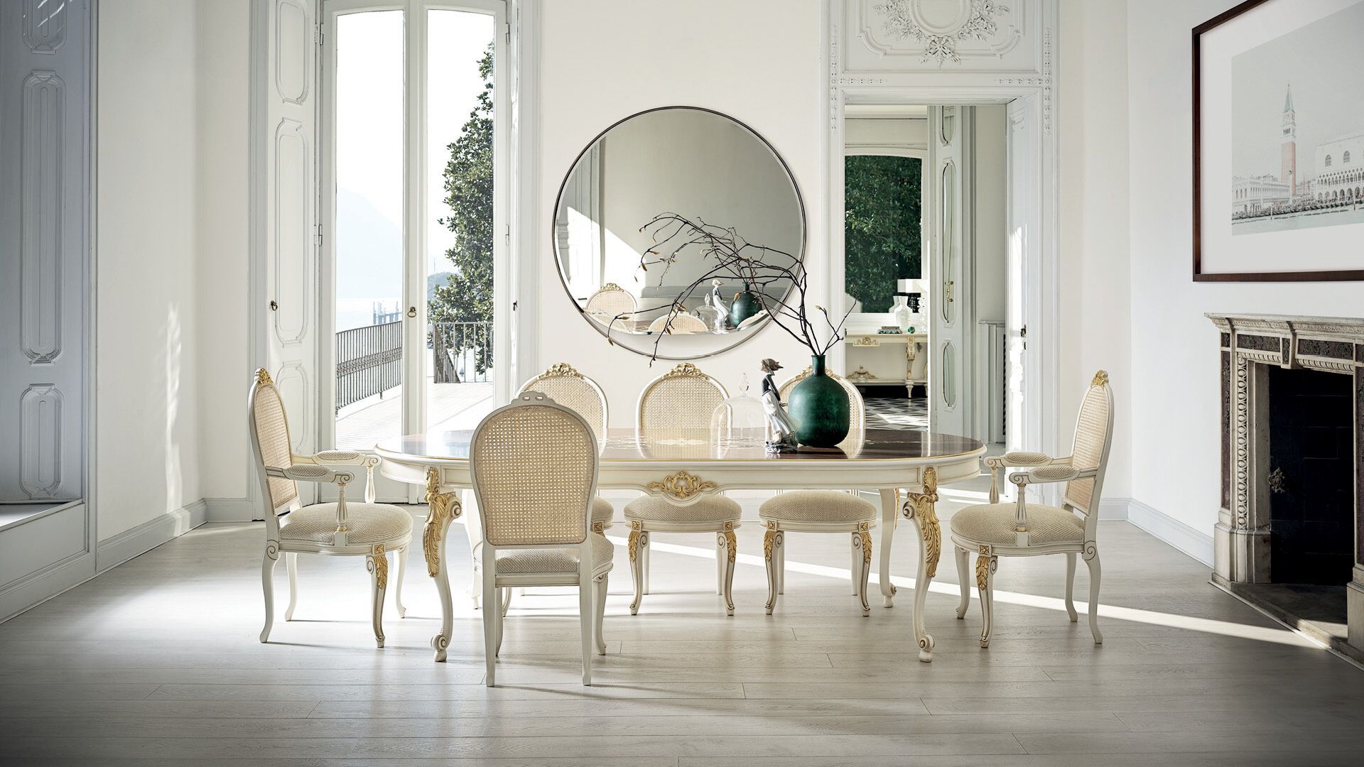 Венский соломенный стул с подлокотниками ANGELO CAPPELLINI New Classic Interiors ARCH-00010483 - Вид №1