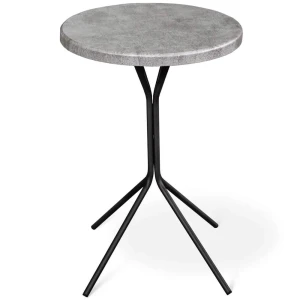 Журнальный столик круглый 35x35 см серебристый