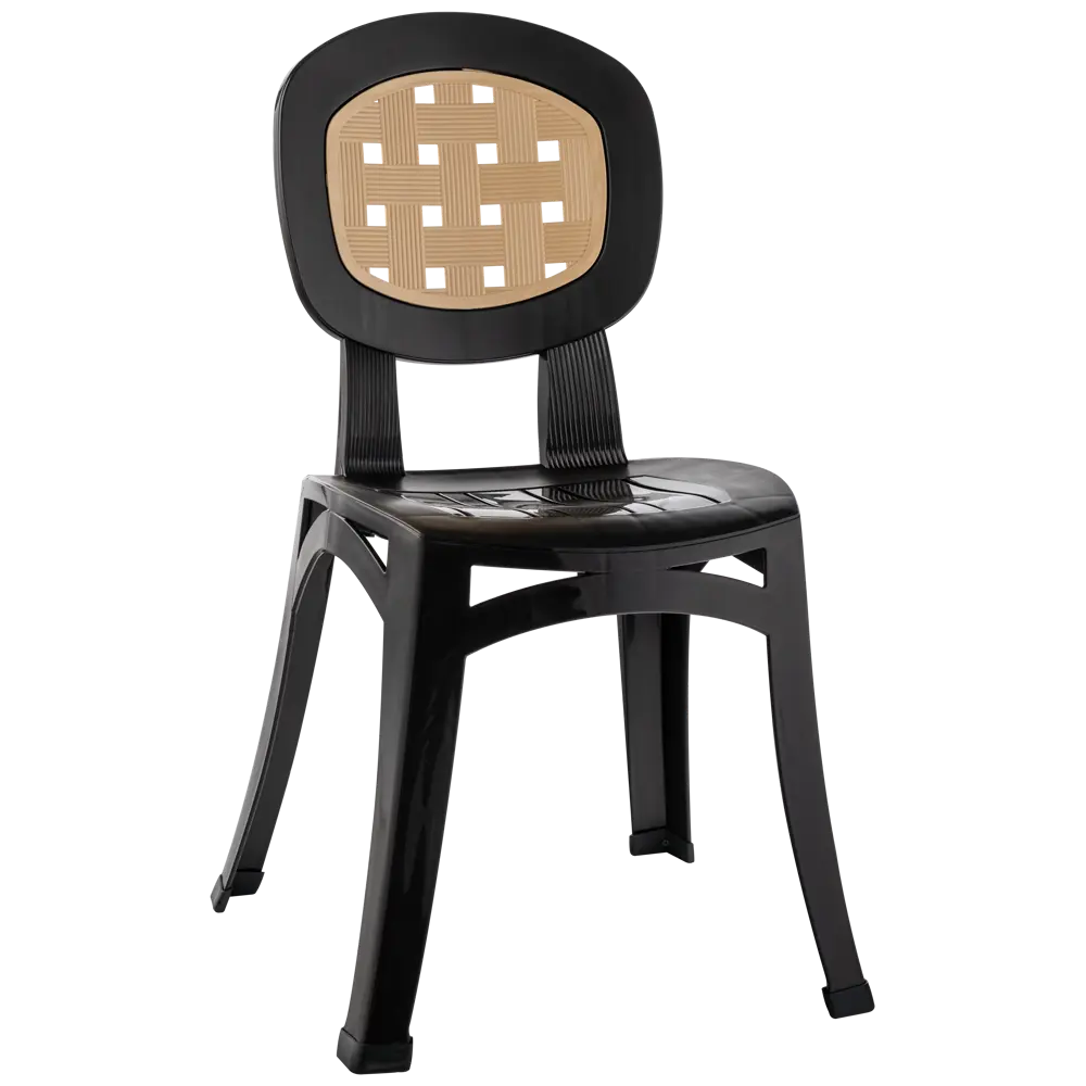 Стул Элегант 51.5х54х85 см пластик коричневый/бежевый ЭЛЛАСТИК-ПЛАСТ STLM-2206247