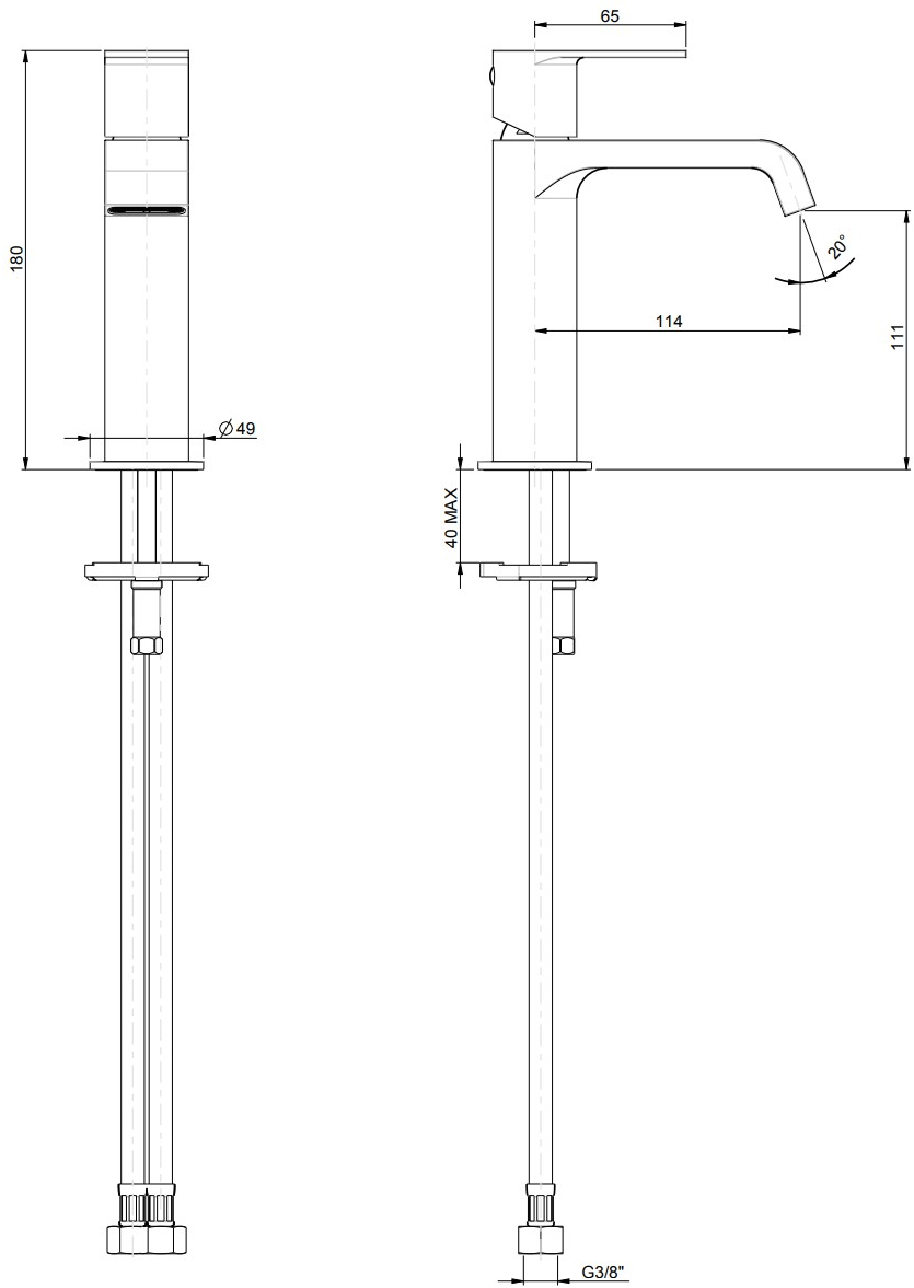 Rubinetterie Frattini Смеситель для раковины, однорычажный, сливной Tolomeo sun-id-1370238 - Вид №7