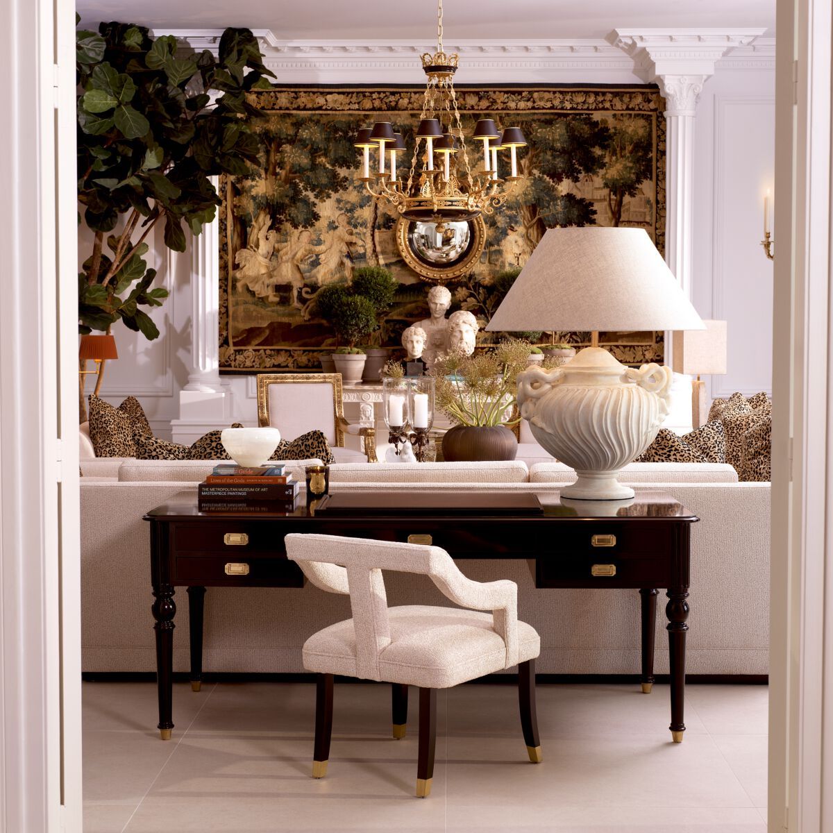 Прямоугольный стол с ящиками Eichholtz WIMBLEDON ARCH-00133821 - Вид №1