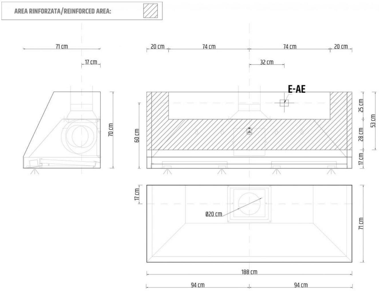 Officine Gullo Профессиональная настенная металлическая вытяжка в современном стиле со встроенной подсветкой sun-id-1441355 - Вид №6