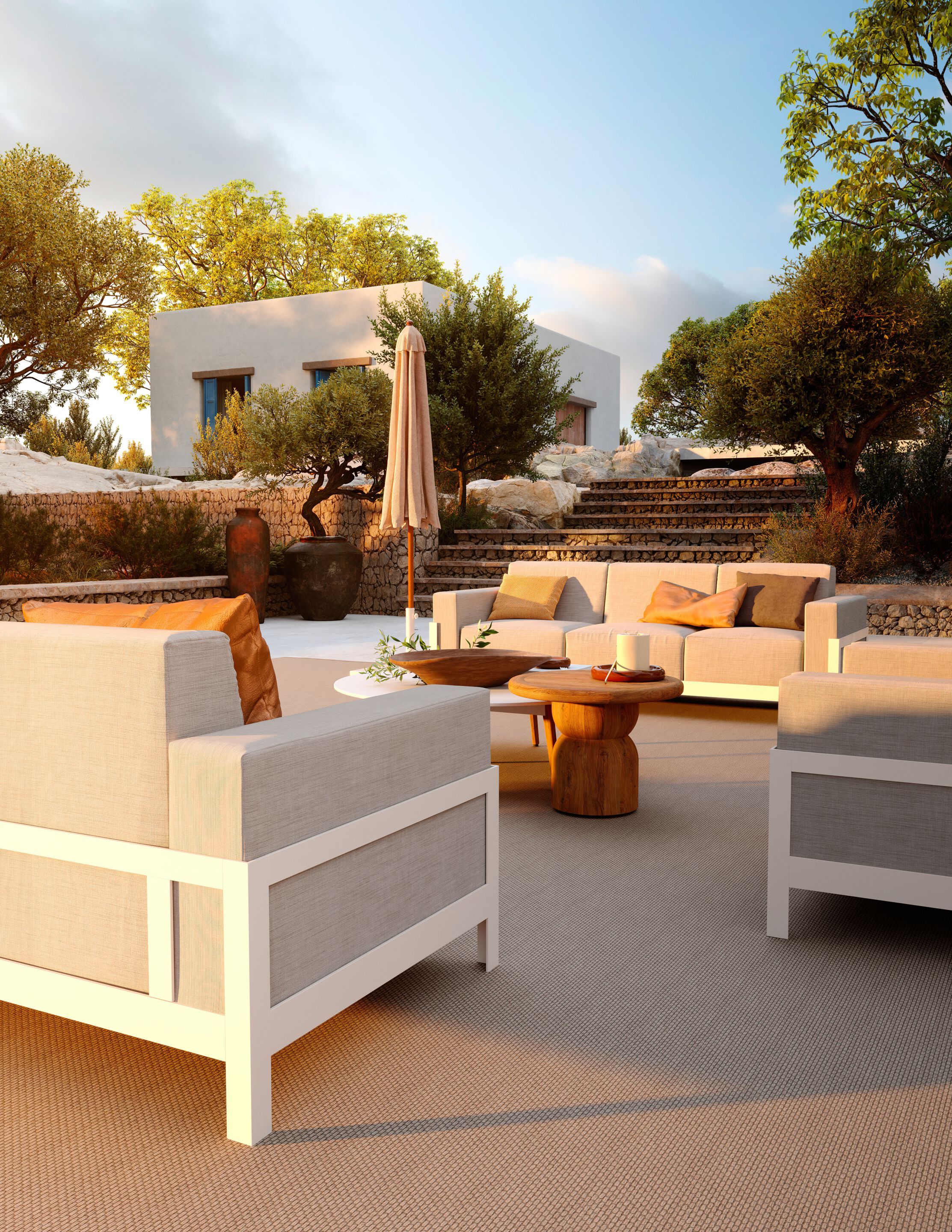 Тканевое садовое кресло с подлокотниками для контракта Walters More Comfort ARCH-00116717 - Вид №9