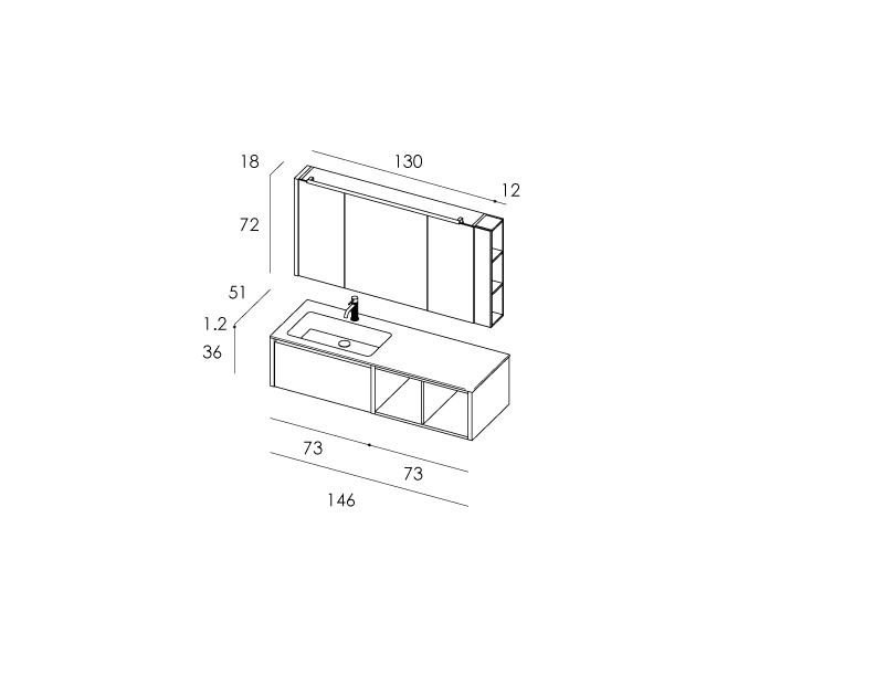 Tender lak – 06 Mastella  Tender LAK  Комплект мебели для ванной  - Вид №4