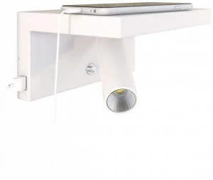 BENEITO FAURE Настенный светильник из алюминия с usb и полкой