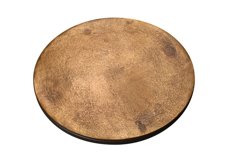 FUMO0009 Прикроватный столик с круглым металлическим основанием ijlbrown  - Вид №1